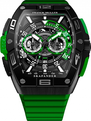 Review Franck Muller Replica SKF 46 DV CC DT TTNRBR TTNR GREEN Skafander Chronograph watch